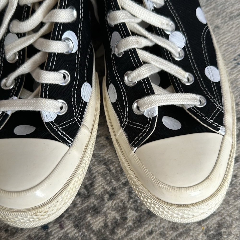 Come Des Garçons Play XConverse collaboration sneakers men’s size 10 , w… - Picture 10 of 10